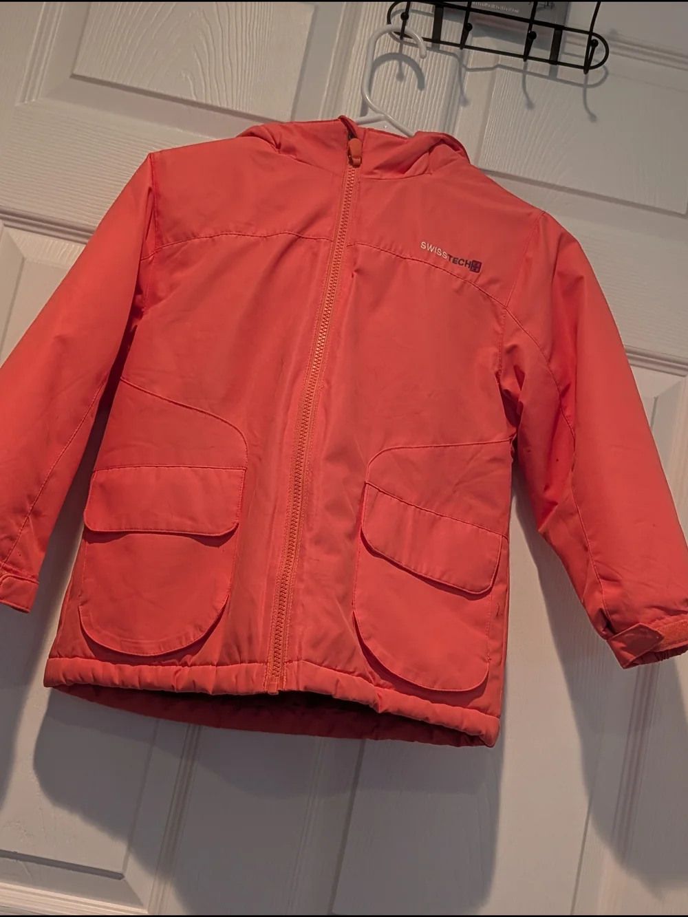 Pre Loved Swiss Tech Coral Kids Hooded Jacket